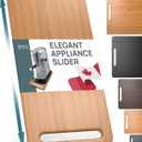 Ibyx Elegant Sliding Tray for Your Coffee Maker & Heavy Kitchen Appliances - Sturdy, Slides Easily from Under The Cabinet (Natural, 7.5W x 14.5D)