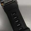 Bandletic Liquid Silicone Bands Compatible with Samsung Galaxy Watch Ultra Band 2025 2024 47mm for Men - Soft Rugged Sport Strap with Stainless Steel Buckle - Black Band with Black Connector