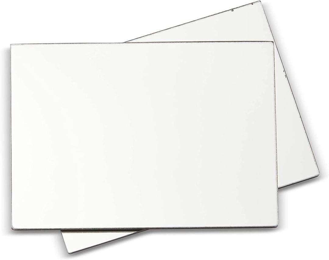Juvale Rectangular Locker Mirror - Magnetic Mirror for School & Office Spaces - Versatile Locker Accessories for Decor & Organization - Portable Set Fits Backpacks & Cubicles - Pack of 2, 5 x 7 in