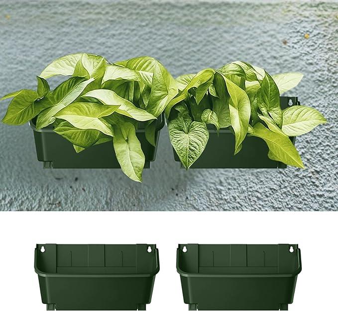 30 Pack Vertical Garden Planter,13 inch Wall Mounted Planter for Patio Indoor Outdoor Decor, Garden Self Watering Pot Balcony Plant Vegetable Fruit Herb Hanging Pocket Holder Flowerpot(Black)