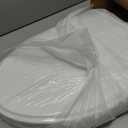 Hibbent Premium Elongated Toilet Seat with Cover(Oval) Quiet Close, One-Click to Quick Release, Easy Installation Never Loosen Hinge, Slow Close Toilet Seat and Cover, Easy Cleaning-White Color