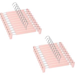 Skirt Hangers 20 Pack, Pants Hangers with Clips360 Swivel Hook Space Saving Hangersfor Pants, Skirts, Clothes, JeansPink
