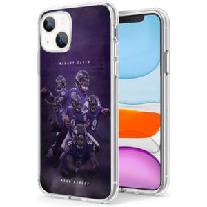 Compatible with iPhone 14 Case, Durable Full Body Protection, Soft TPU Shockproof Clear Case (Baltimore-Jackson-4)