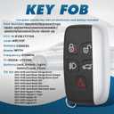 Keyecu Replacement Smart Remote Car Key Fob for Jaguar Land Rover Range Rover 2011-2019 KOBJTF10A BJ32-15K601-AB 5E0U50707 CH22-15K601-AB 315MHz 49Chip 5Buttons