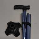 Stander Wonder Cane, Foldable Walking-Cane for Stability, Collapsible Free-Standing Walking-Stick with Adjustable Handle, Lightweight Quad-Cane for Men, Women, Seniors and Elderly, Cobalt Blue