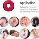 Silky Satin Piercing Pillow Ear Pillows Donut with Hole for Ear Pain CNH Piercing Pain Relief Sleeping Pressure Sore Side Sleepers Smooth Cooling Ear Guard Protector, Burgundy