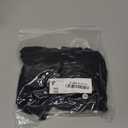 Sexy Open Front V Neck Ruffle Sheer Mesh Lace Wireless Babydoll Lingerie Dress with Thong 2 Piece (Black)