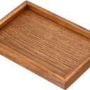 PATIKIL Wood Serving Tray 9x6 Inch Outer Base, Rectangular Decorative Platter for Home Decor Kitchen Table Candle Holder, Brown