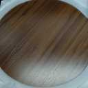 FAMIDGE Coffee Table, 23.6" Coffee Tables for Living Room, Round Coffee Table with Metal Frame, Floor Table for Sitting on The Floor, Home, Office, Dark Walnut