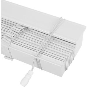 2-inch Cordless Faux Wood Blinds, Room Darkening Horizontal Window Blinds,Plantation Blinds Indoor Wooden Venetian Blinds for Windows Privacy Venetian Shades,Bathroom Blinds(White)