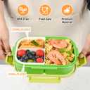 AGREON Bento Boxes with Removable Compartments for Adults & Kids,1000ml Lunch Box with Spoon & Water Cup,BPA-Free,Microwave & Dishwasher Safe(Green)