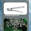 8Pcs Clear Snowflake Hair Clip Snowflake Hairpin Christmas Snowy Clips Xmas Winter Hair Accessories for Princess Women Festive Holiday Christmas Party Gifts (Clear)