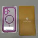 Miracase for iPhone 16 Case 6.1'', [Bubble Free] Full-Body Bumper Phone case with Built-in Full Glass Screen &Camera Control,No Gap,Compatible with MagSafe,Drop Proof 16 Cover,Pink