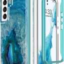 Esdot for Samsung Galaxy S22 Case,Military Grade Passing 21ft Drop Test,Rugged Cover with Fashionable Designs for Women Girls,Protective Phone Case for Galaxy S22 6.1" Agate Stone