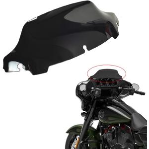 WYNMOTO Black 7" Wave Windshield Windscreen Wind Splitter Compatible for 2014-2023 Harley Davidson Touring Street Glide/Electra Glide/Ultra Limited/Tri Glide FLHT FLHX FLHXS FLHTK 14-23