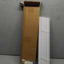 Cordless Vinyl Mini L Blinds 21" W x 64" H, 1" Slat White Horizontal Windows L Blind for Door, Shades, Camper, Light Filtering, Interiors, Arrive 1/2 Inch Narrower Indoor