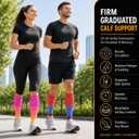 Doc Miller Calf Compression Sleeve for Men & Women – 20–30 mmHg Graduated Compression, Footless Compression Socks Alternative for Running, Shin Splints, Swelling, Varicose Veins –Calf Support, 1 Pair