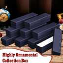 Teling 4 Pcs Coin Storage Box 2x2inch Flip Holders Collectors Coin Supplies Holders for Cents Collection Cardboard(Blue)