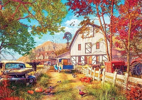 Buffalo Games - Dominic Davison - Autumn Farmlands - 500 Piece Jigsaw Puzzle for Adults -Challenging Puzzle Perfect for Game Nights - Finished Size is 21.25 x 15.00