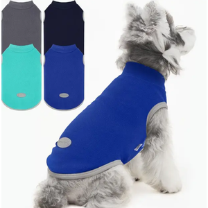 XPUDAC 4 Pack Fleece Dog Sweaters Vest Soft Lightweight Breathable Doggie Clothes for Small Medium Large Dogs Boy Winter Warm Pet Pullover Jacket Sweatshirt Puppy Coat, 511-M