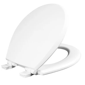 Mayfair by Bemis Cassel™ Round Enameled Wood Toilet Seat White Never Loosens Removes for Cleaning Slow-Close Adjustable