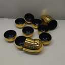 12 Pack 6" Large Golden Metallic Easter Eggs Bulk for Filling Specific Treats Plastic Fillable Jumbo Surprise Eggs Hunt Easter Basket Stuffers Filler Toys Gifts for Kids Boys Girls Easter Party Favor