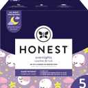 The Honest Company Clean Conscious Overnight Diapers | Plant-Based, Sustainable | Starry Night | Club Box, Size 5 (27+ lbs), 88 Count