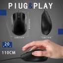Tellegloww 20 Pcs Wired USB Computer Mouse Bulk 3-Button Corded Wired Mouse for Laptop Desktop Computer Mice for PC Office School Home Supplies, Black
