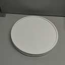 White Lazy Susan for Table, 12 Inch Non-Skid Bamboo Turntable Organizer for Salt Pepper Spices and Olive Oil Next to Stove, Wooden Lazy Susan Organizer for Kitchen Countertop Organizer