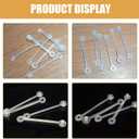 DOITOOL Tag Fasteners Clear Plastic Snap Lock Pins for Retail Clothing Price Tags and Merchandise Security Loops 3.26 Inch 150 Pieces