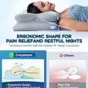 Cozyplayer Effective Pain Relief Cervical Neck Pillow for Sleeping, Ergonomic Cooling Side Sleeper Pillow for Neck Support, Odorless Contour Memory Foam Pillows, Bed Pillow for Stomach Back Sleeper