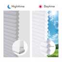 Cordless Cellular Shades, No Drill No Tools Light Filtering Honeycomb Shades, Pleated Blinds for Windows, Easy to Install, White 36" W x 48" H
