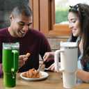 2 x HEYSKAY 2 Pack Water Bottle Letter Charms, As Stanley Cup Handles - Round Initial Name ID Charms for Simple Modern Tumblers