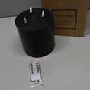 Eywamage 3 Wick Black Flameless Pillar Candle with Remote, Flickering Large Battery LED Wax Candle Φ 6" H 6"