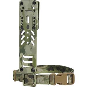 Drop Leg Strap Holster for QLS, Aluminum Alloy Modular Holster Adapter with Thigh Strap, Tactical Police Gear for Airsoft and Outdoor Enthusiasts (CP)