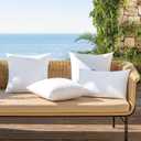 MIULEE 22x22 Pillow Insert Throw Pillow Insert, Outdoor Pillows Water-Resistant Premium Outdoor Pillow Stuffer Sham Square for Couch Sofa Patio Furniture Cushion Porch Swing