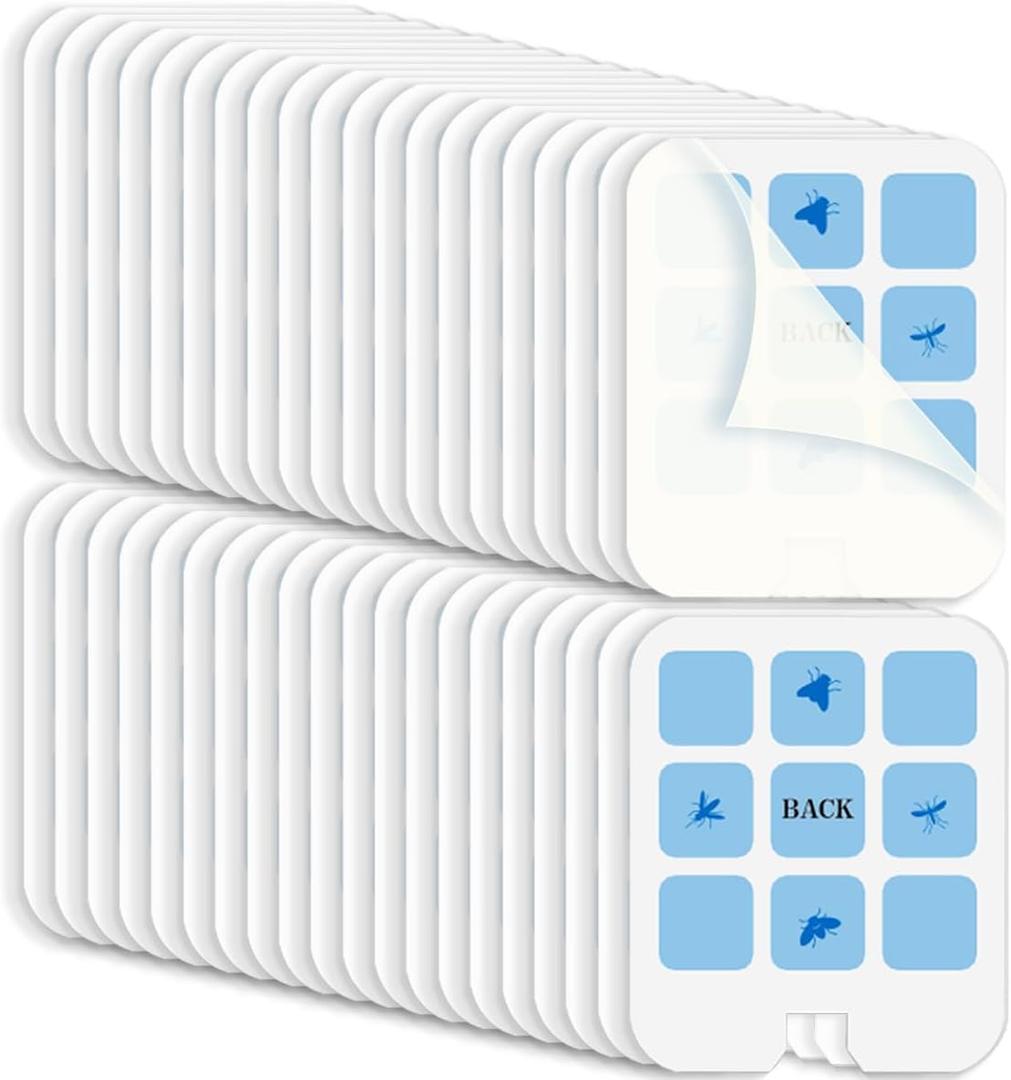 40 Pcs Sticky Replacement Glue Card Applicable to Safer Home SH502, DT3005W, DT23005-06, Disposable Indoor Plug-in Trap Refill Board for Mosquito, Fly, Moth, Flying Gnat, Highend Glue, Pet & Kid Safe