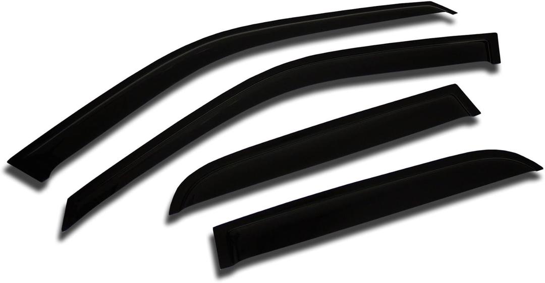 Outside Mount Car Window Rain Guards Compatible with Infiniti QX60 2013-2016 | Tape-On | Rain Shields Window Visor Window Deflectors | Dark Smoke, 4 Pcs Set, WV2M-809