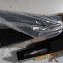 Fireplace Screen Mesh Curtain Two 24" Wide 20" High Panels (Black) and Adjustable Rod and Valance Kit for Fireplace Mesh