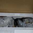 Headlights Assembly Fit for 1999 2000 2001 2002 2003 2004 Ford F250 F350 F450 F550 Super Duty/2000-2004 Ford Excursion with Corner Bumper Set Chrome Housing Amber Reflector Replacementh