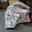 8x10 Washbale Rugs for Living Room, Boho Pink Room Decor for Girls Bedroom, 8 x 10 Soft Non Slip Low Pile Indoor Floral Carpet for Kids Room Playroom Toddler Nursery