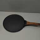 ESLITE LIFE 11 Inch Crepe Pan with Spreader, Nonstick Ceramic Flat Skillet Dosa Tawa Comales Para Tortillas Pancake Pan, PTFE & PFOA Free, Black