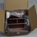 MaxGear Remote Control Holder Caddy, Wooden Desk Organizer with 4 Compartments, Multifunctional Storage for Remote Controls, TV & Office Supplies, Ideal for Tabletop