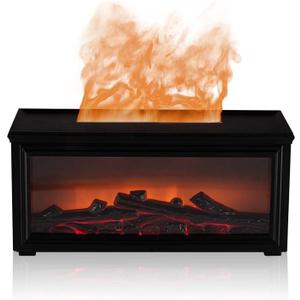 280ML Fireplace Diffuser Essential Oils Diffuser Flame Humidifier with 7 Colorful Lights Timer Remote Control for Home Office Bedroom Yoga SPA Hotel