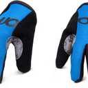 woom TENS Bike Gloves, Childs & Youth Bicycle Full Finger Protection with Grip for Road Cycling & Mountain Biking (Boys & Girls) (6, Blue)