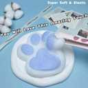 Cat Paw Squishy Big Fufu Squishies Giant Cat Paw Toy 5.5 Inch Large Paw Print Squishy Squeeze Toys Tangcii Pinch Family Silicone Stress Relief Cute Soft Sticky Toy for Adults Kids (Blue)