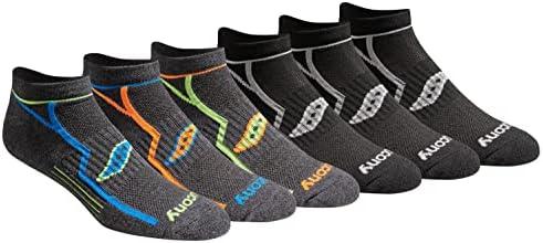 Saucony Men's RunDry Bolt Performance No-Show Socks, in M-XXL (6, 12, 18 Pairs)