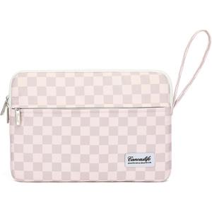 Canvaslife Laptop Sleeve Case Cover with Pocket for MacBook Pro 14 inch and 14 inch-14.4 inch HP, Lenovo, Dell, ASUS, Acer Notebook Computer (Neutral Checker)