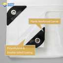 GUARD SHIELD Heavy Duty Tarp 30x30 Feet White Multi Purpose Thick Waterproof Poly Tarp Cover 10mil