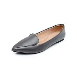VenusCelia Women's Funkier Flats Shoe Size 8 Charcoal Pu 